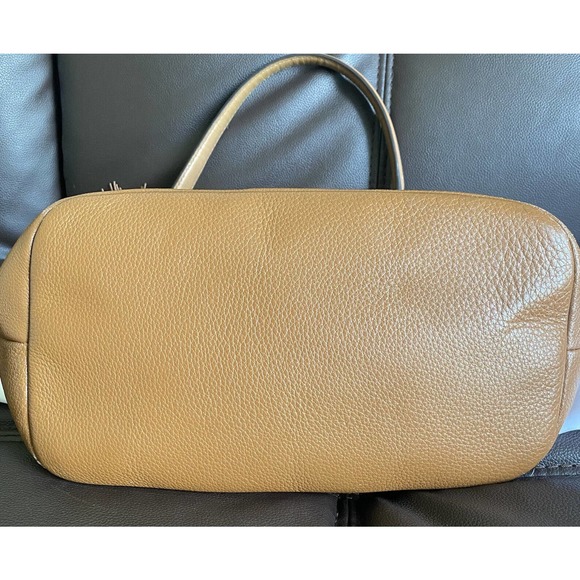 Michael kors brown Peppled leather tassel Shoulder Bag W/ Gold Hardware. - Picture 10 of 11